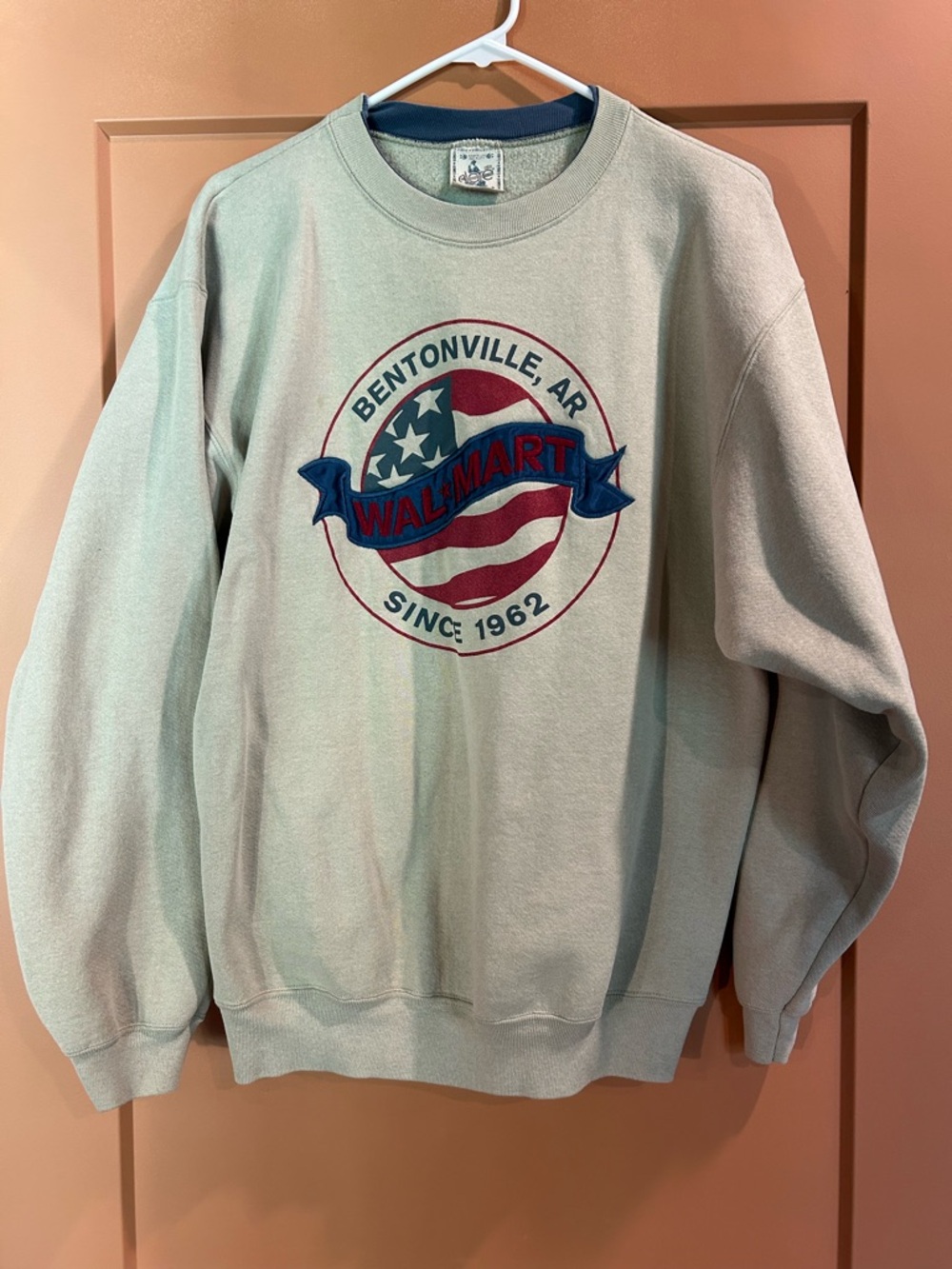 Vintage Walmart Bentonville AR Crewneck Sweatshirt - beige